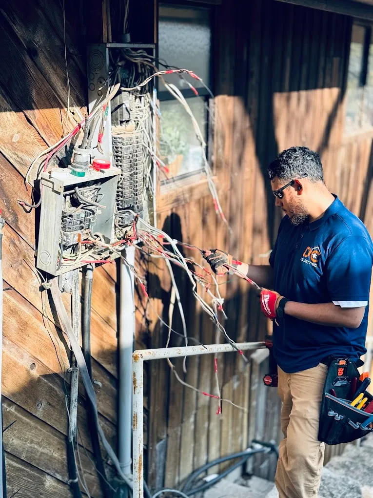Jonathan prepping a 200 amp upgrade